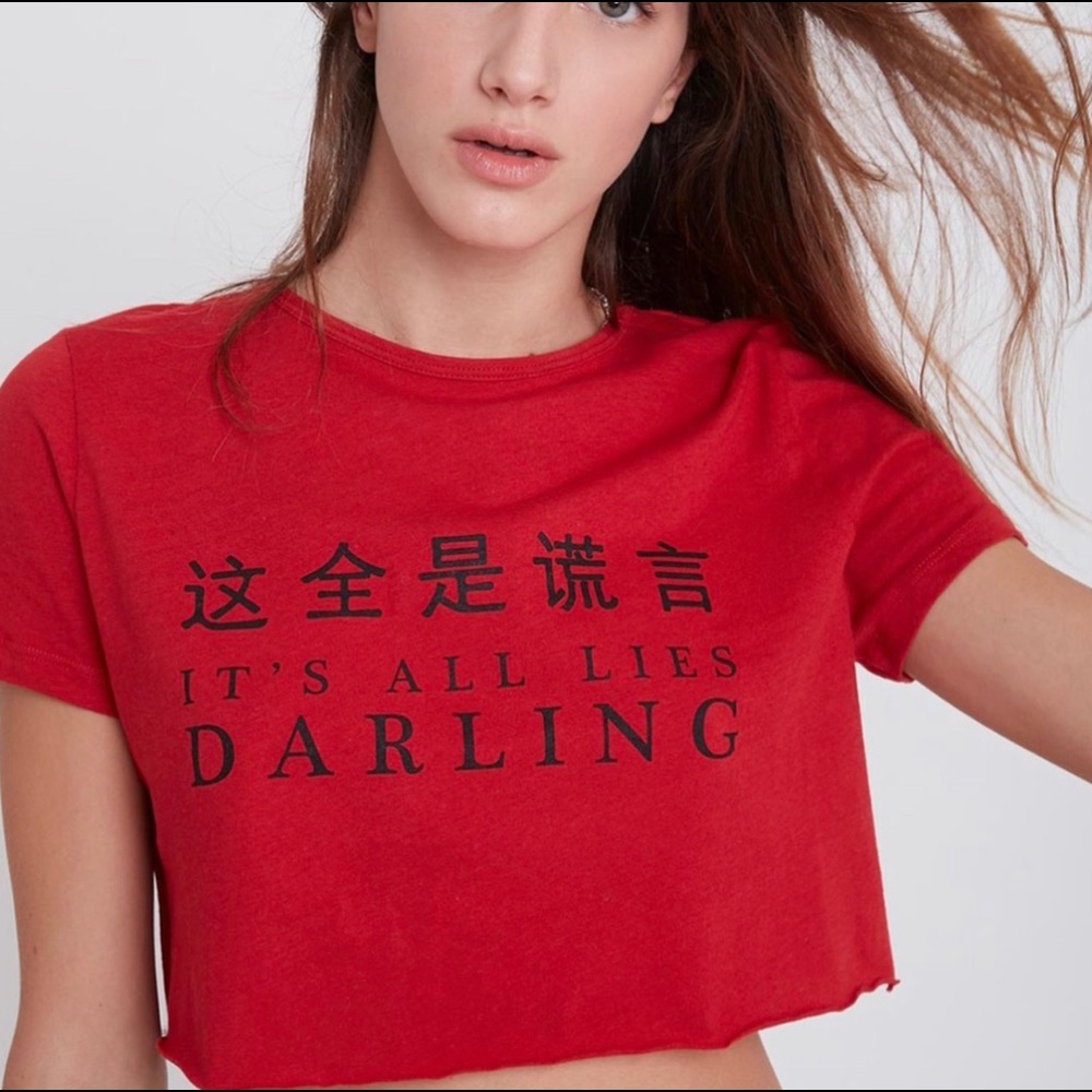 Red crop top no refunds or returns :)